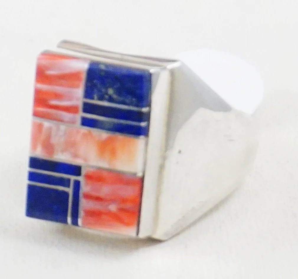 mens-navajo-square-lapis-spiny-oyster-channel-inlay-cast-silver-ring-1.jpg