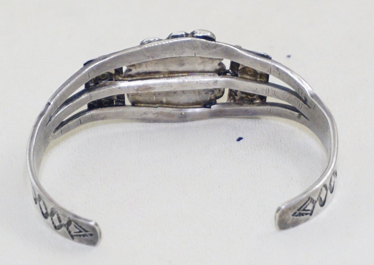 Swirl silver cuff bracelet Unisex bracelet for men or women, adjustabl -  South Paw Studios Handcrafted Designer Jewelry
