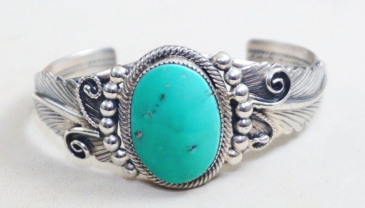 Native American Vintage Turquoise Silver Cuff-Bracelet | Sedona by Manzano  Jewelers