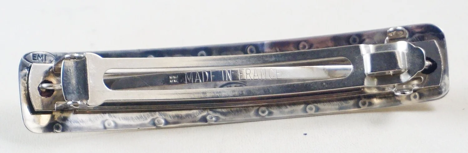 Vintage Southwestern Nickel Silver Hair barrette Gary-Edwards-Navajo-Sterling-  main image 2