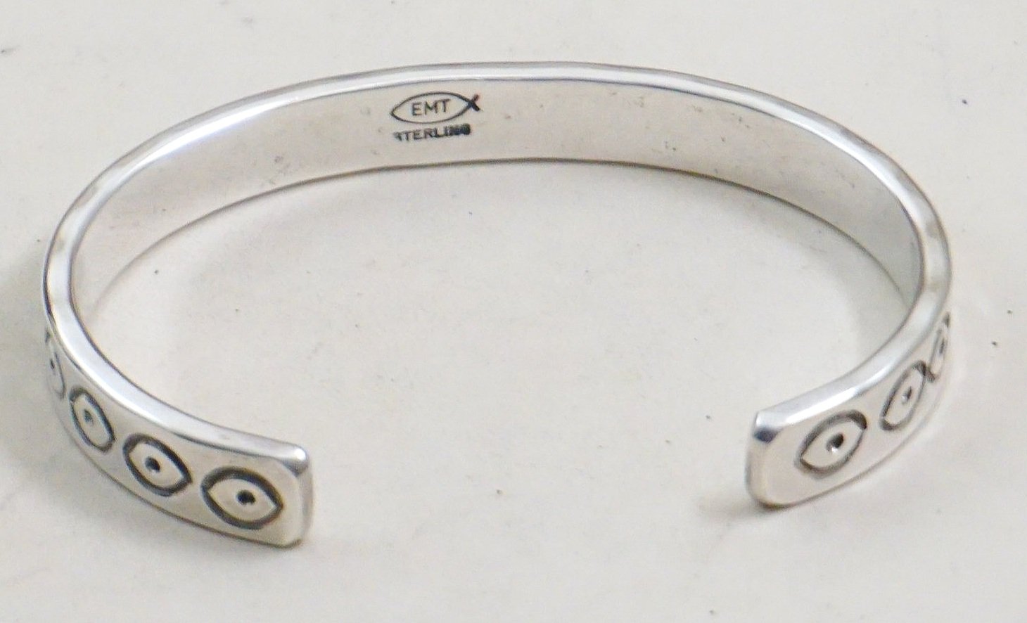 STAINLESS STEEL SMALL SOLID&LARGE OPEN HEART LINK BRACELET 1/2" WIDE 8" LONG 