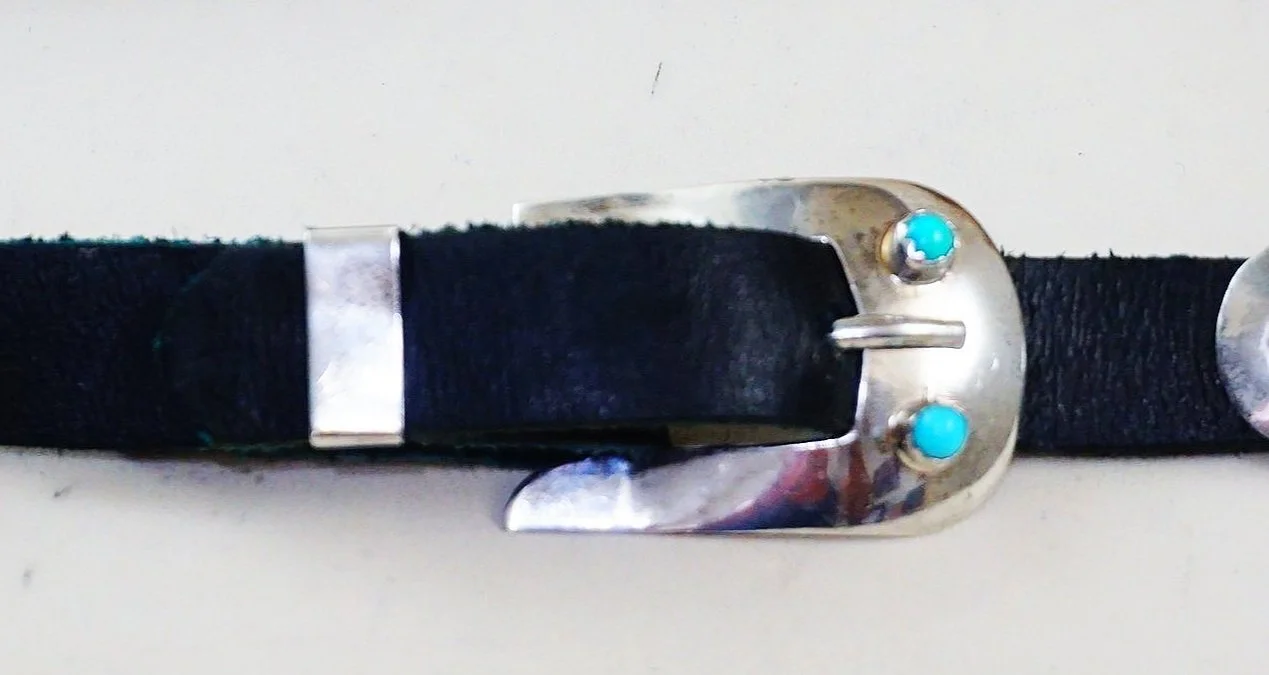 Set, Sterling Silver Western Buckle Sun Burst Vintage Vintage Sterling Silver Western Cowboy Ranger Belt Buckle  main image 3