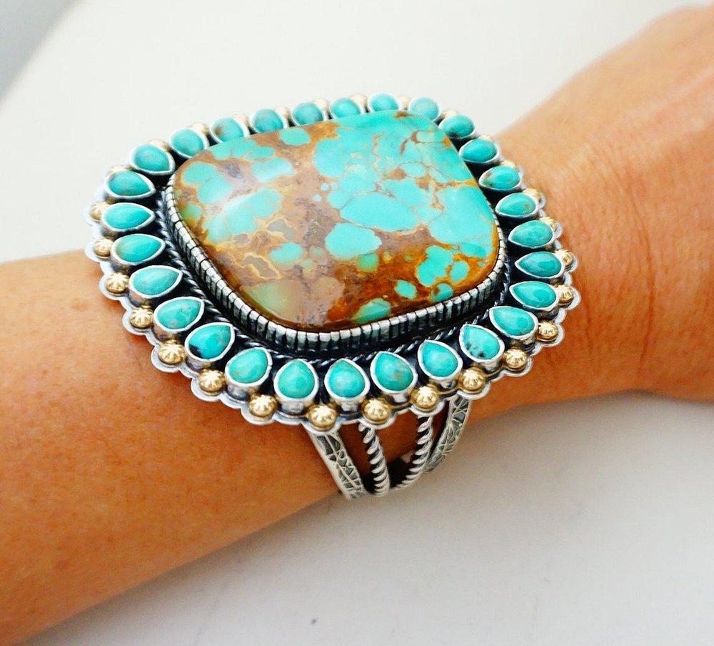 Savvy Collector » Fox Mine Turquoise Cuff Circa 1945 by Fred