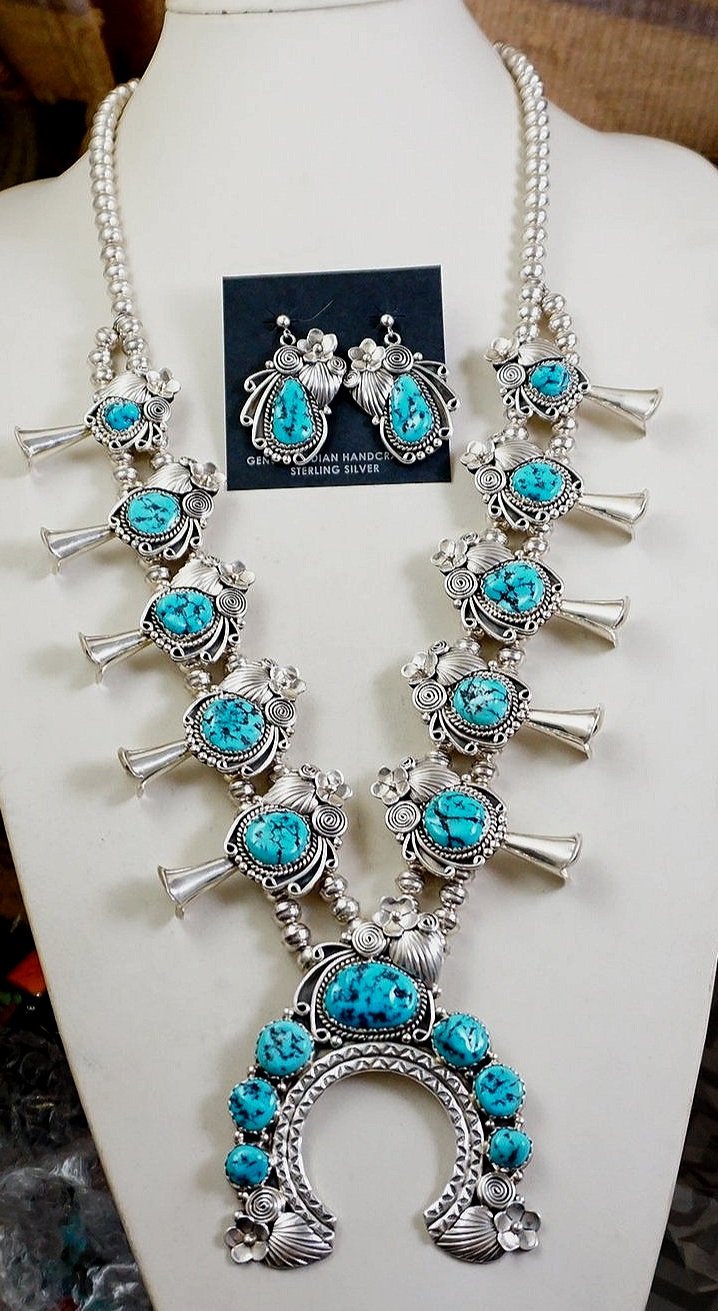 STATEMENT SQUASH BLOSSOM Necklace White Buffalo Black Pink Turquoise  Southwestern Navaho Jewelry Turquoise Jewelry Turquoise - Etsy