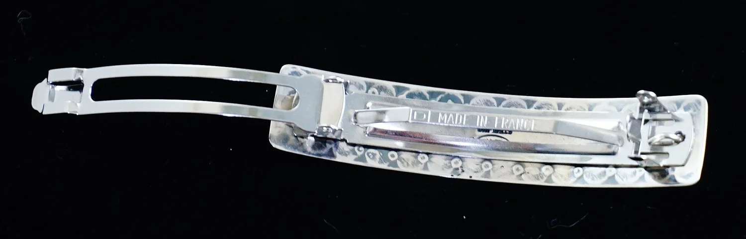 Vintage Sterling Silver American Hopi Southwestern Geometric Hair Barrette Vintage Native American Jewelry Sterling Silver Hair Clip  main image 2