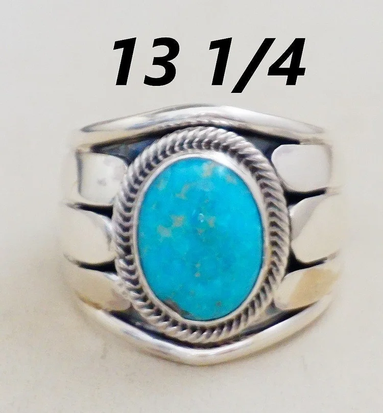 Item #838M- Men's Navajo Various Turquoise Sterling Silver Prayer
