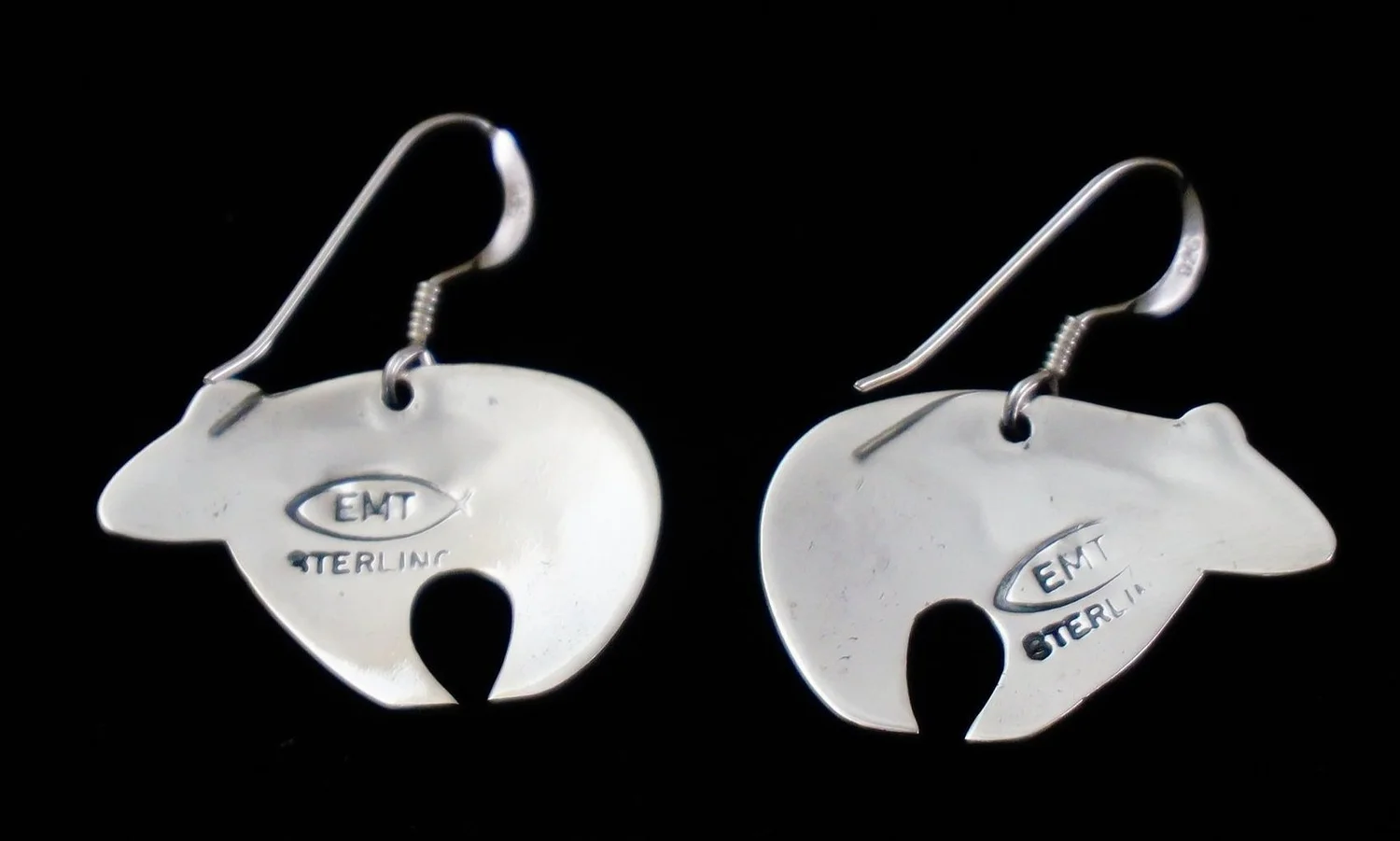 Item #1022F- Navajo Sterling Silver Symbols Overlay Spirit 