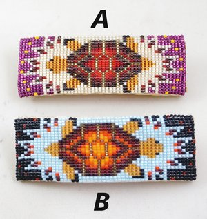 Item #1034A- Handmade Navajo Multi Color Beaded Tortoise Sun  display picture 3