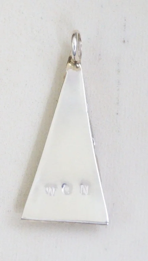 Item #1034X- Zuni Multi Stone Geometric Inlay Sterling Silver