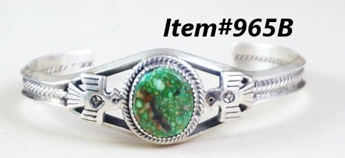 Item #1025A- Navajo Sleeping Beauty Turquoise Stamped/Textured