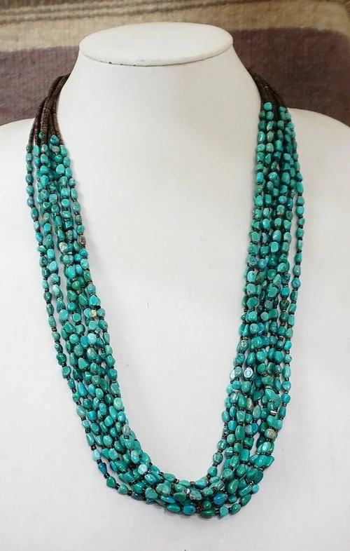 Navajo Royston Turquoise Beaded Necklace —Women's and Men's