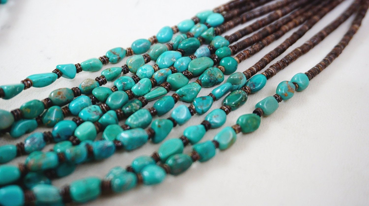 Navajo Royston Turquoise Beaded Necklace —Women's and Men's