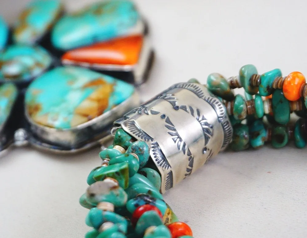 Navajo Multi Stone Beaded Pendant Necklace —Men's and Women's