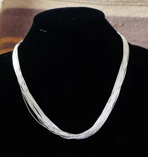 Navajo Liquid Silver Necklace —Men