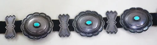 Antique Navajo Concho Belt or Hat band 27\