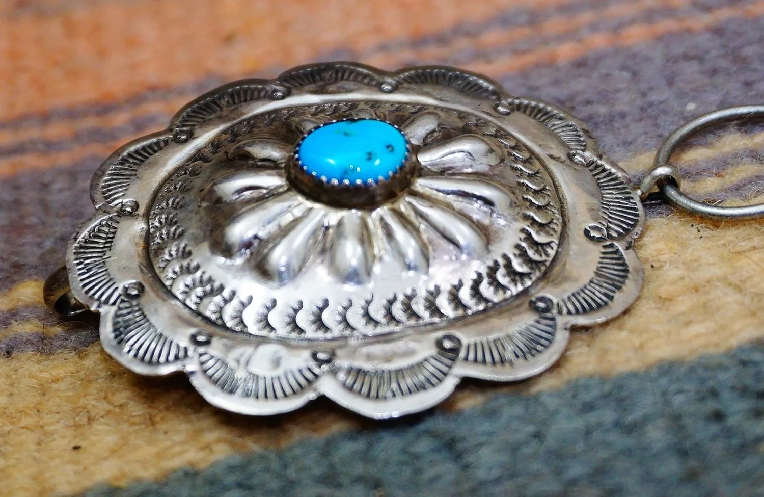 Navajo Turquoise Sterling Silver Linked Concho Belt —*Native 