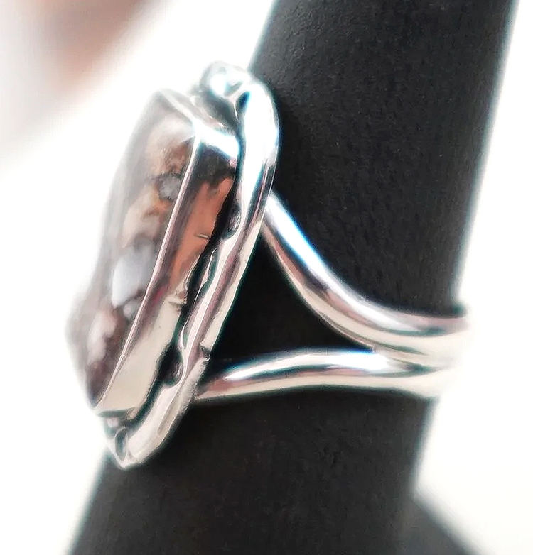 Women's Navajo Crazy Horse Magnesite Sterling Silver Ring sz 7
