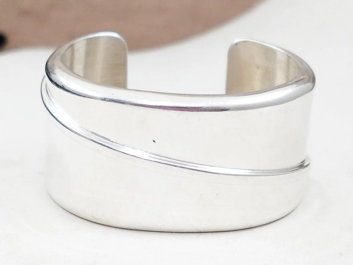 Vintage Wide Navajo Sterling Silver Bracelet —Men's and Women's