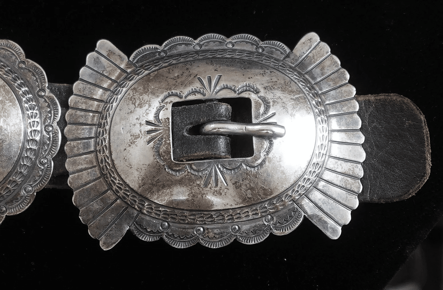 Vintage Navajo Sterling Silver First Phase Concho Belt —Sterling