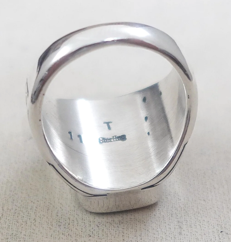 Men's Navajo Multi Stone Inlay Silver Ring sz 11 —Men's Multi