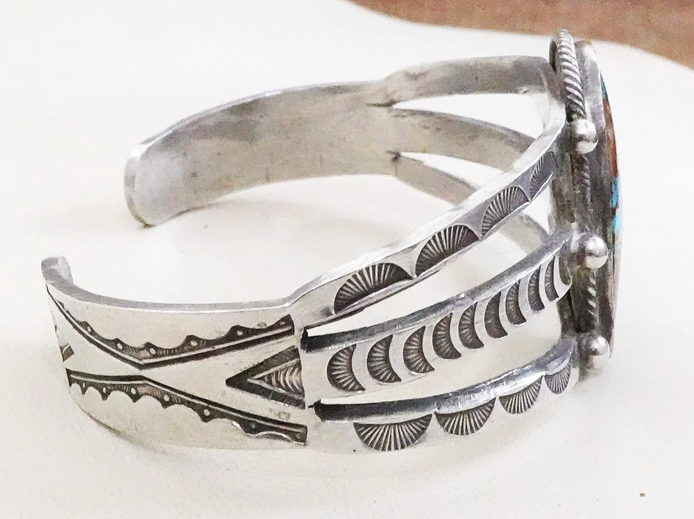 Vintage Navajo Royston Blue Turquoise Sterling Silver Collector's