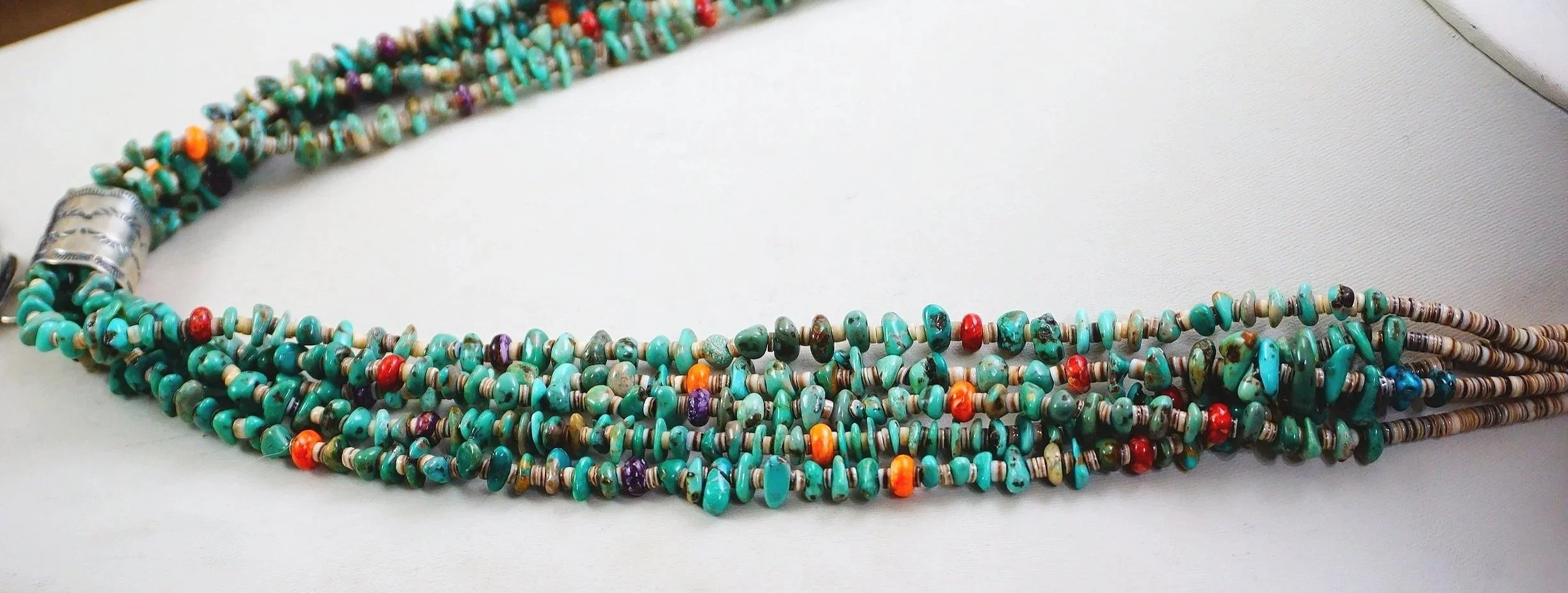 Navajo Multi Stone Beaded Pendant Necklace —Men's and Women's