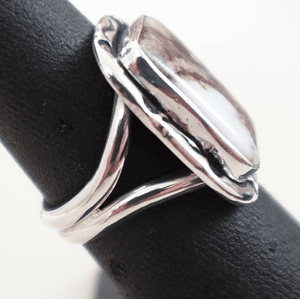 Women's Navajo Crazy Horse Magnesite Sterling Silver Ring sz 7