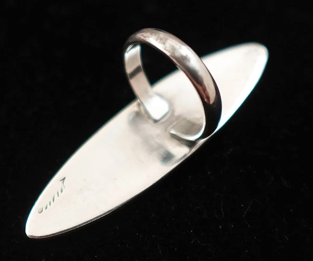 Women's Vintage Hopi Sterling Silver Symbol Overlay Collector's