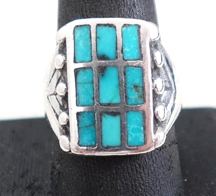 mens-vintage-zuni-turquoise-inlay-sterling-ring-sz-10-1078N-1.png