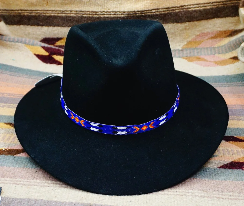 Navajo Multi Color Beaded Hat Bands —*Hat Bands display picture 1