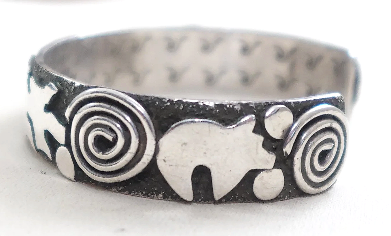 NAVAJO Alex Sanchez ネイティブ スタンプワーク バングル Indian Jewelry Bangle by Alex Sanchez | NewDeal
