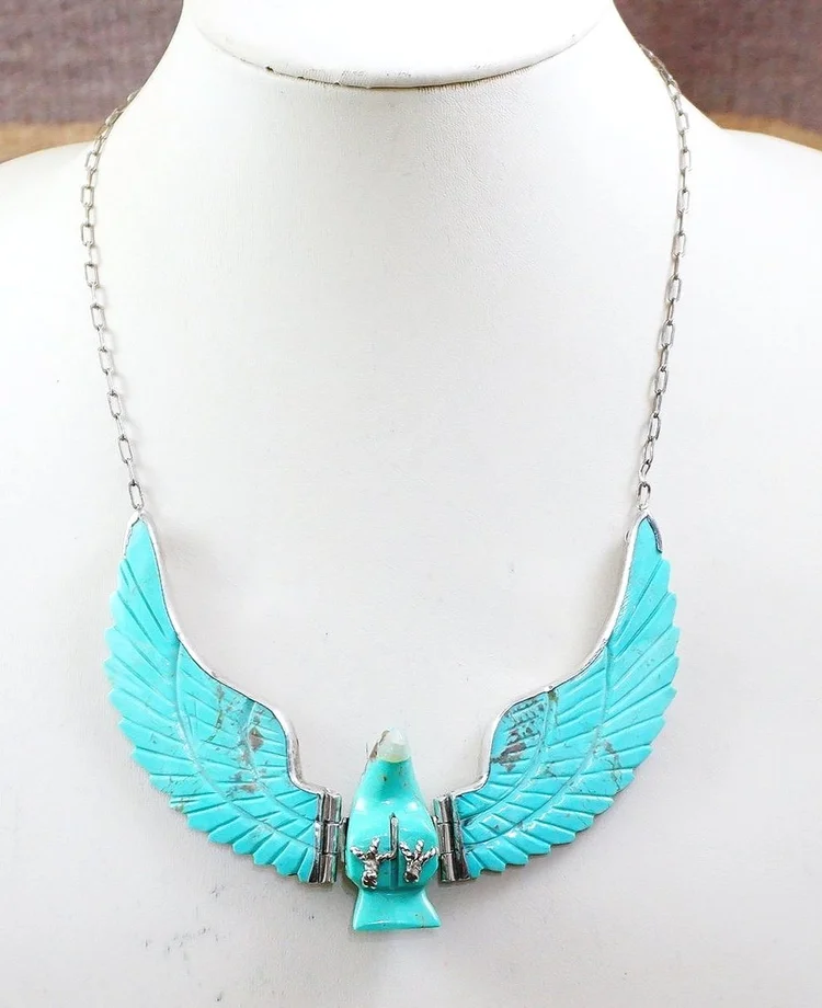 Native American Eagle Turquoise Eagle Necklace Turquoise Soaring