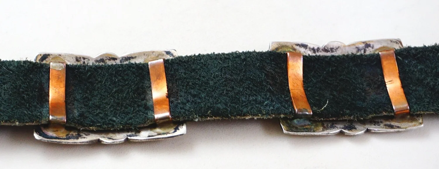 Vintage Navajo First Phase Sterling Silver Concho Belt —Sterling 