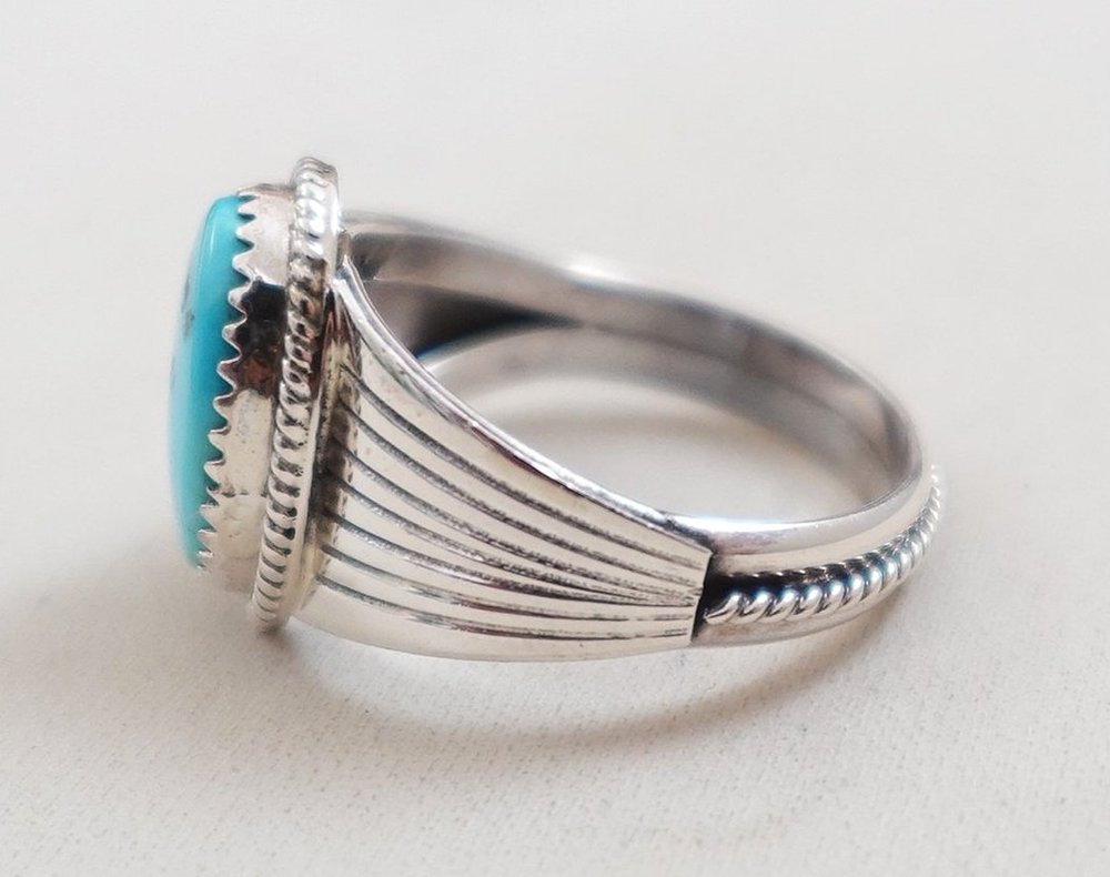 Men's Navajo Turquoise Rings —Men's Turquoise Rings Men's Native