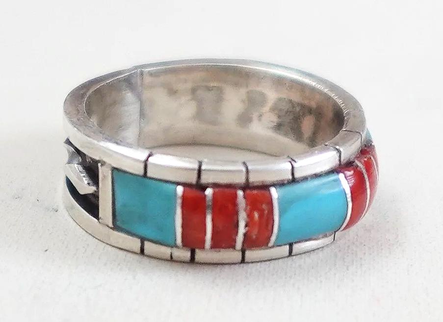 zuni-turquoise-coral-channel-inlay-silver-ring-band-lucio-1076T-2.png