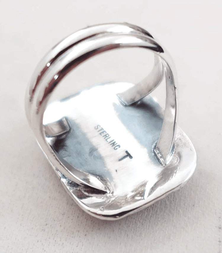 Women's Navajo Crazy Horse Magnesite Sterling Silver Ring sz 7