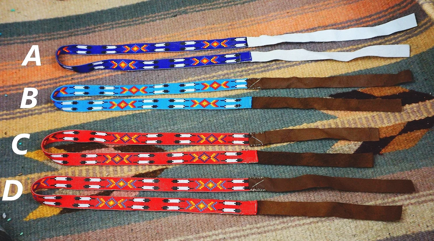Vintage 70s Hand Woven Santa Fe Native Belt Rainbow Multi Color Hat Band Embroidered Belts Hat Band Wrap Around Tie Multi Color  main image 3