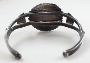 Vintage Navajo Petrified Wood Silver Bracelet —Men's and Women's