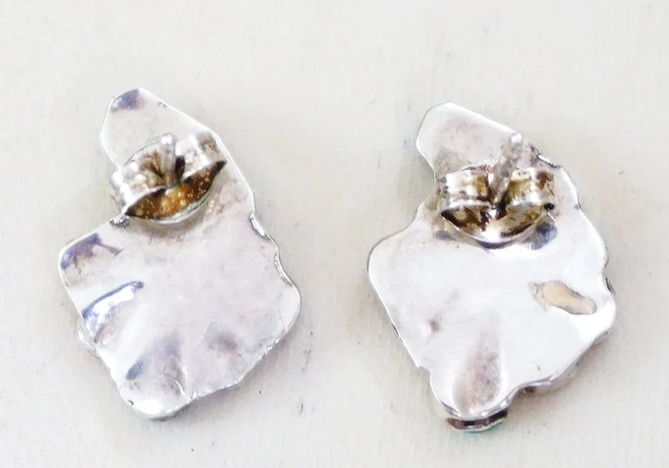 Zuni Multi Stone Inlay Sunface Earrings —Multi Color Stone
