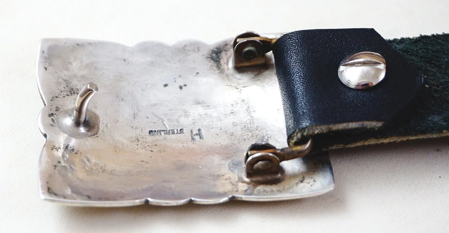 Vintage Navajo First Phase Sterling Silver Concho Belt —Sterling 