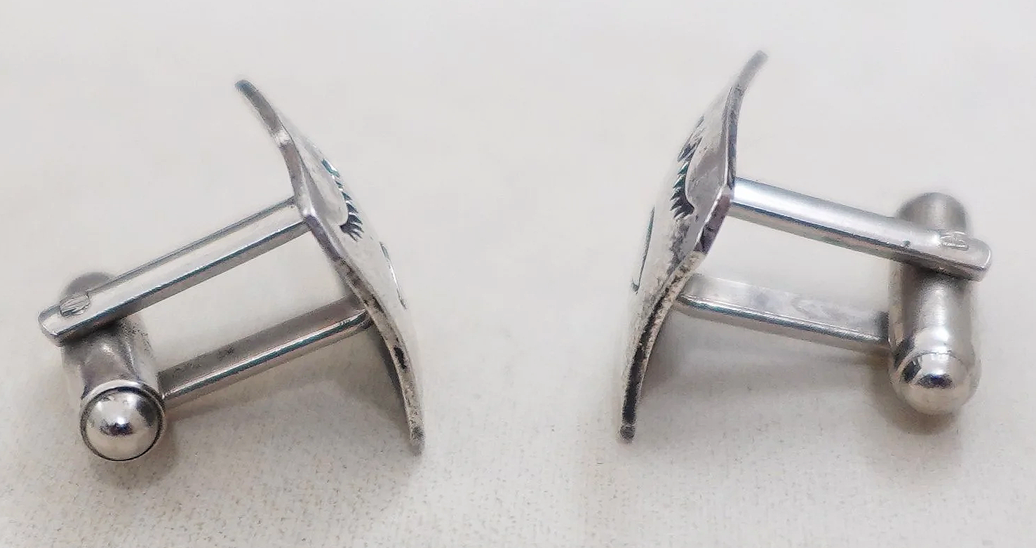 Vintage Navajo Sterling Silver Cufflinks —Cufflinks ~ Native