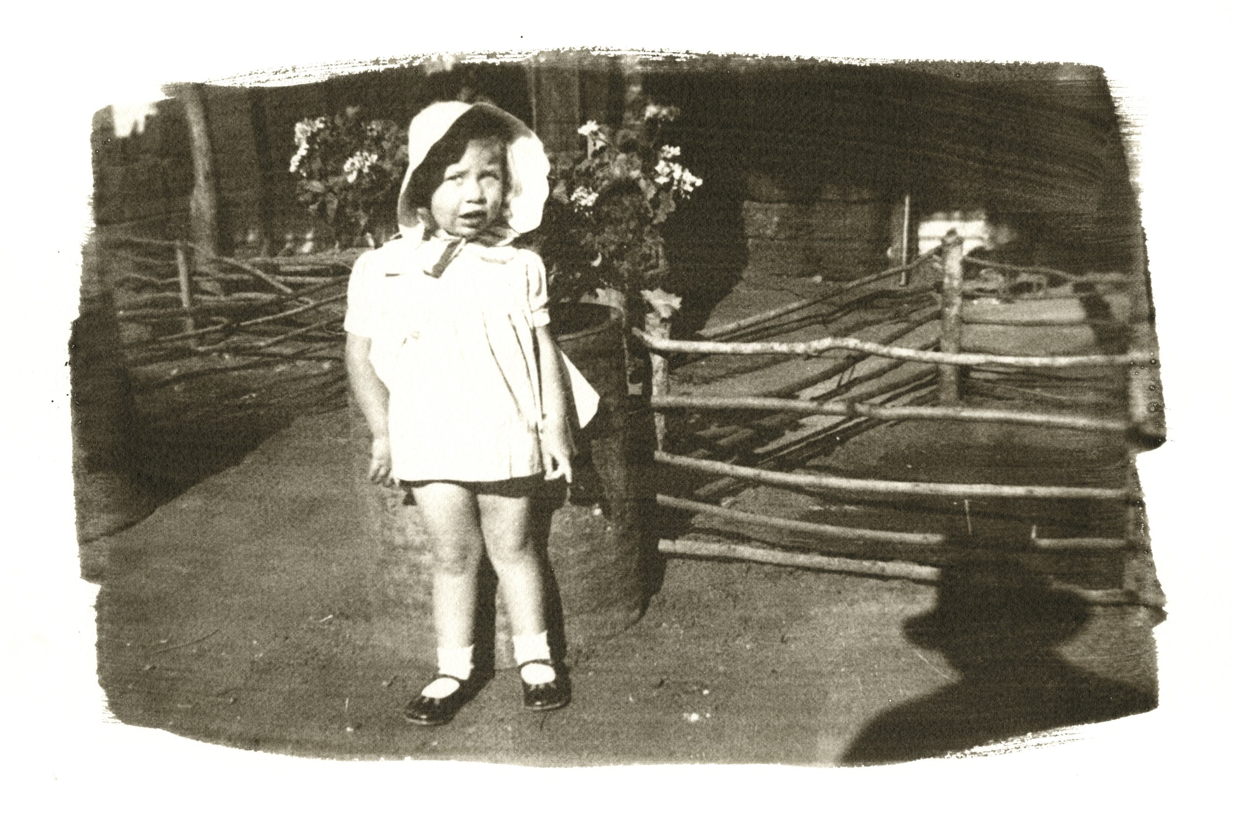 Girl in the Farmyard with Shadow, 1930's