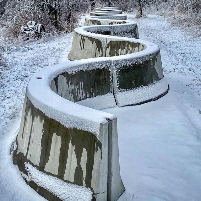 Happy New Year! (Thanks to Charlie Lindsay for photo of snowy Barrier installation)