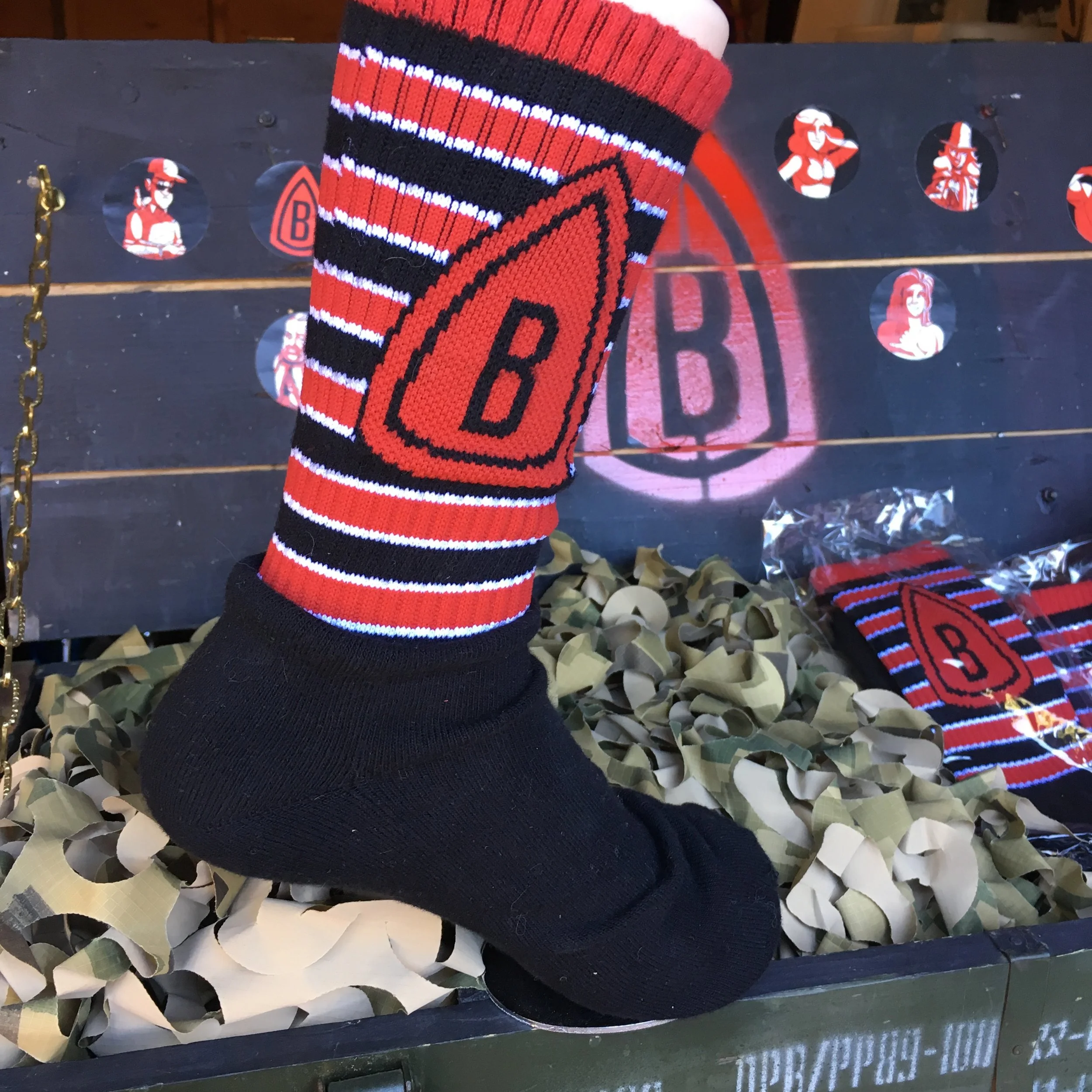 B-Squad Socks: B-Stripe-ed