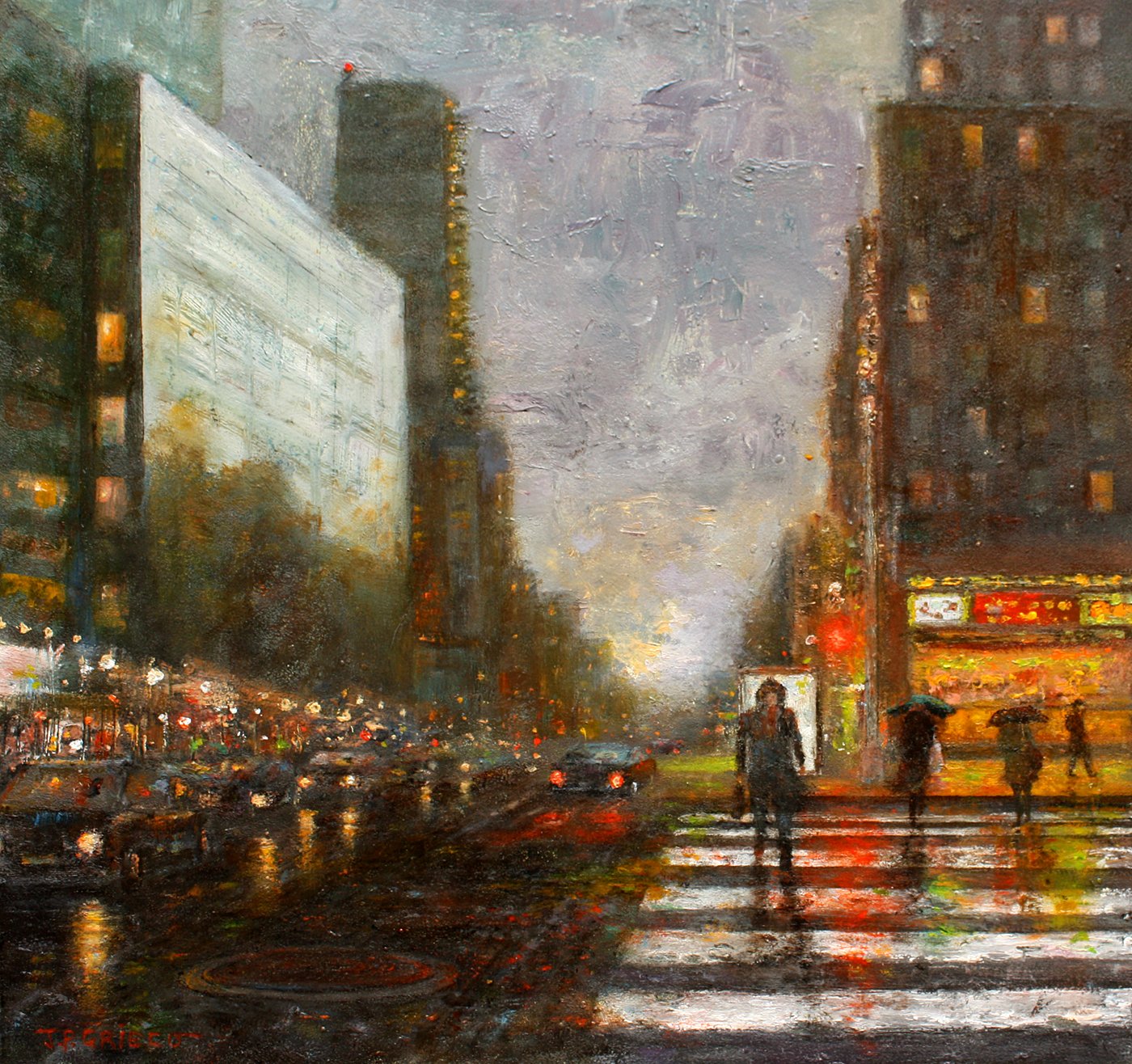 86th & 3rd, NYC, Looking West, 15 x 14, Oil.jpg