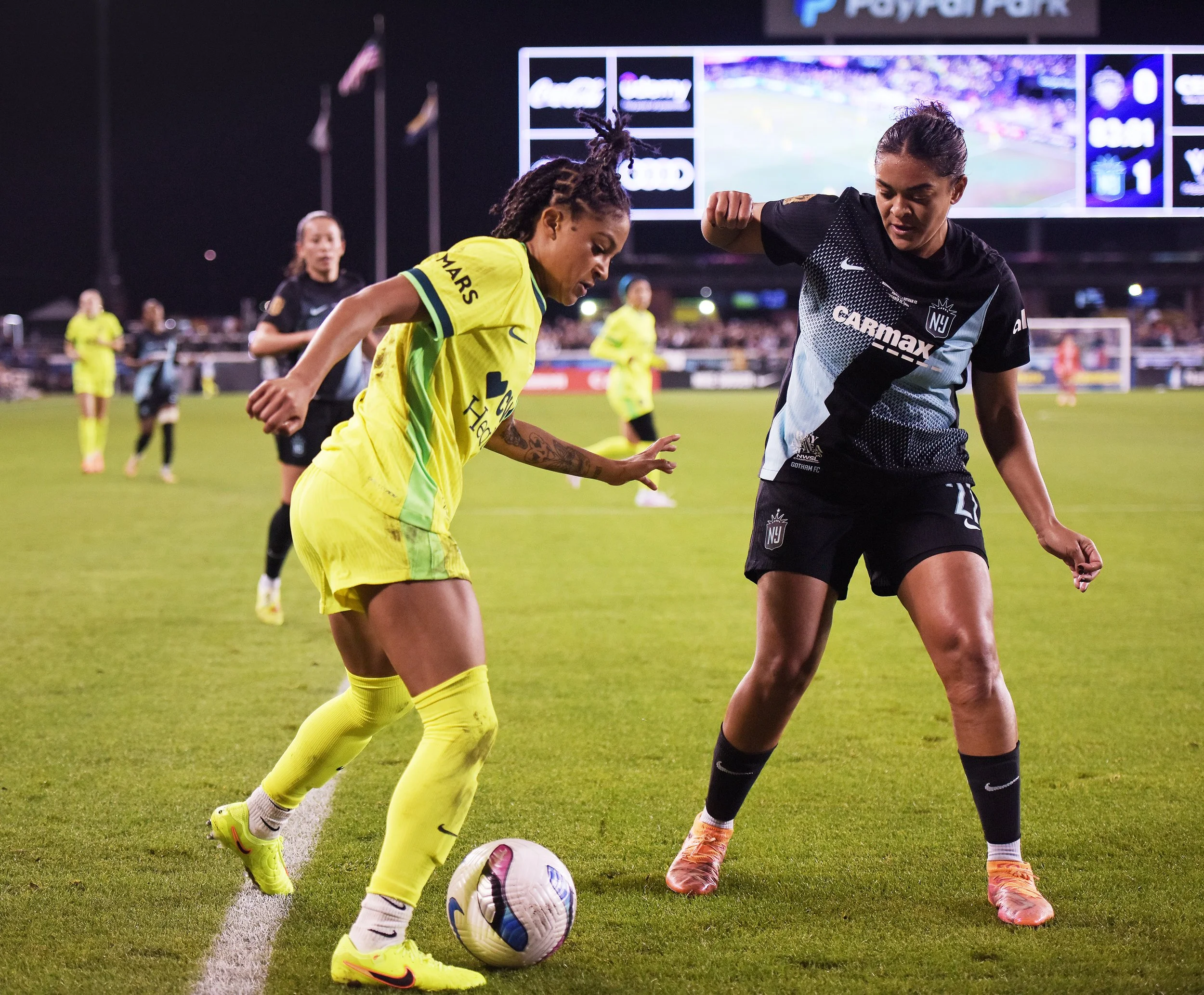 NWSL CHAMPIONSHIP FINALS MATCH 2025 NJ NY GOTHAM FC vs WASHINGTON SPIRIT CROIX BETHUNE + JESS CARTER Photo Noel Danseco_8482.jpg