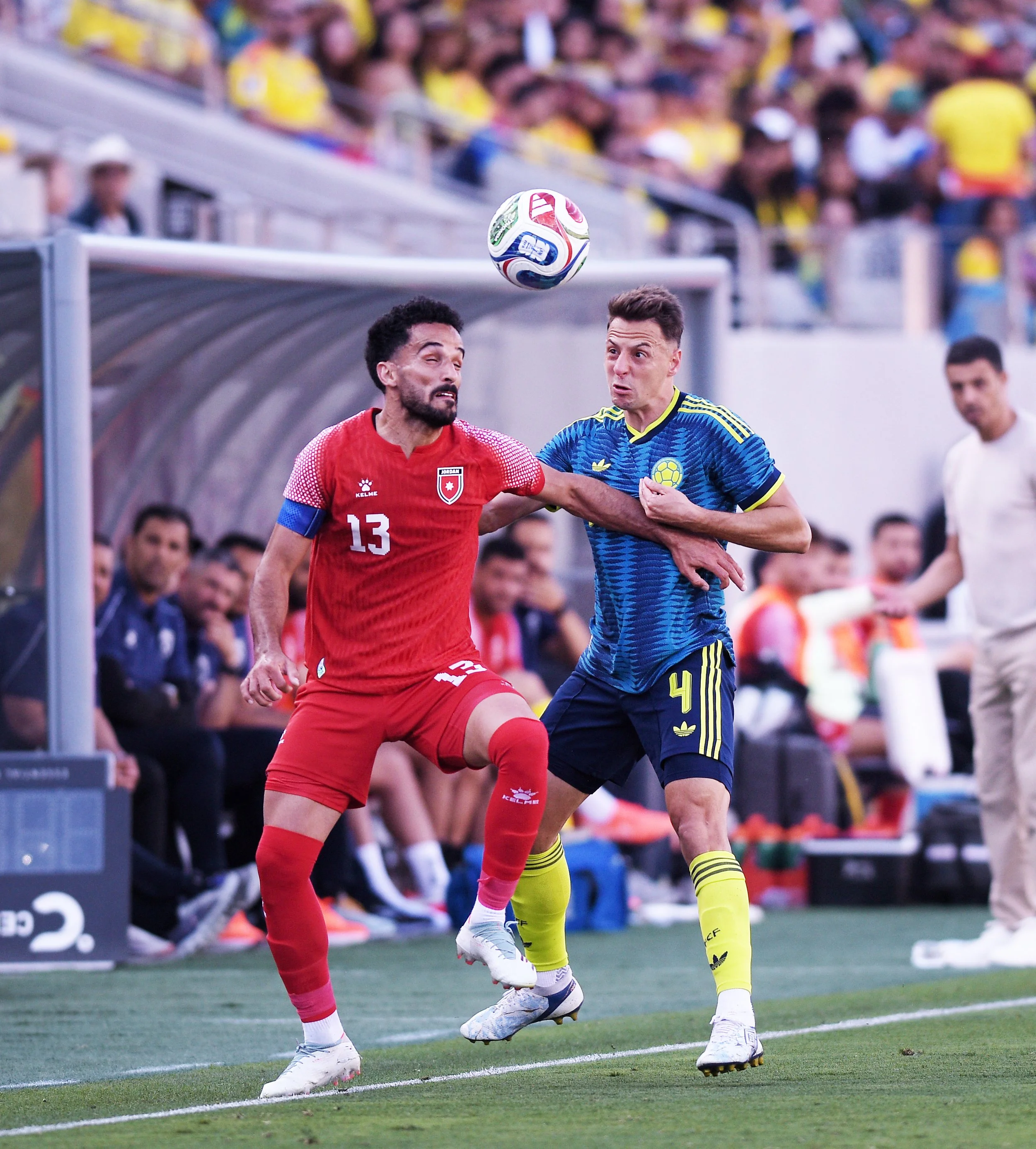 COLOMBIA vs JORDAN FIFA WORLD CUP 26 WARMUP MAHMOUD ALMARDI + SANTIAGO ARIAS Photo Noel Danseco_4025.jpg