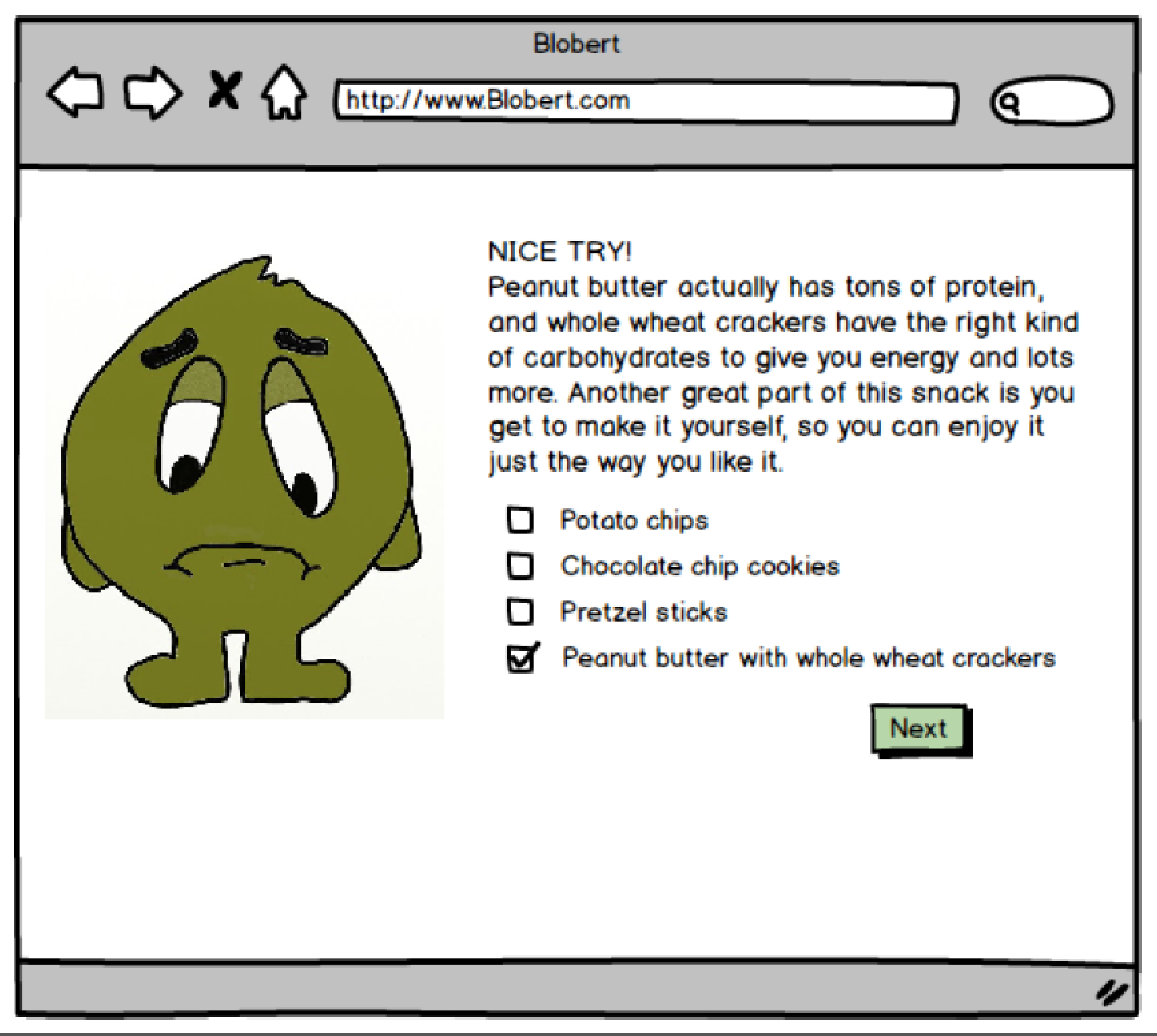 Blobert Question 2 - Incorrect Response