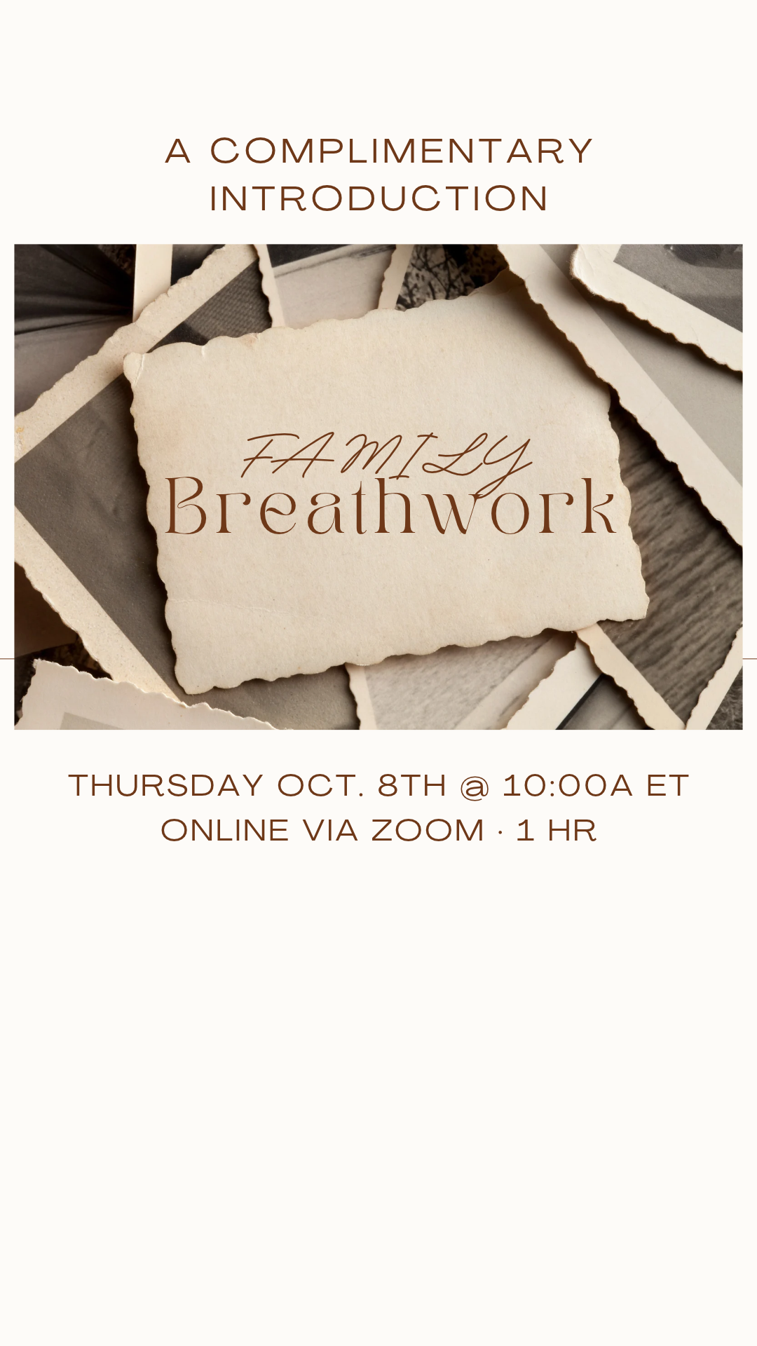 A Complimentary Introduction to Family Breathwork || October 8th