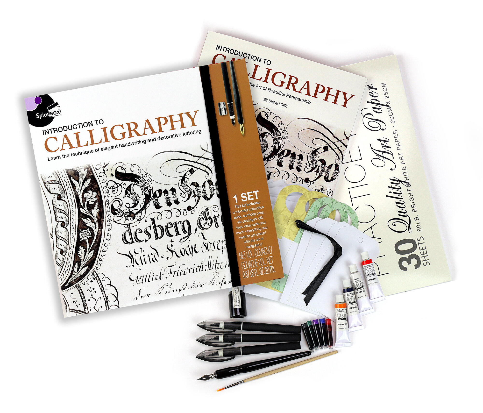 Calligraphy Kit For Beginners Introduction Penmanship New No Instructions.  As Is